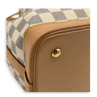 Noe Bucket Bag White in Coated Canvas, Gold hardware