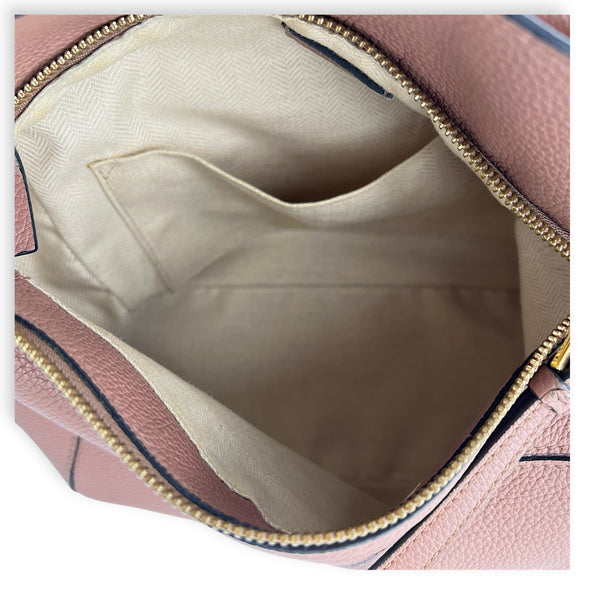 Puzzle Shoulder Bag Small Pink in Calfskin, Gold hardware