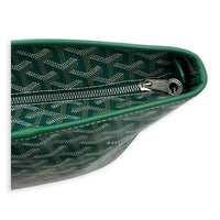 Artois Tote Bag MM Green in Coated Canvas, Silver hardware