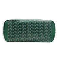 Artois Tote Bag MM Green in Coated Canvas, Silver hardware