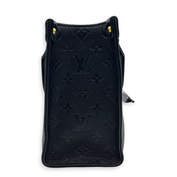 OnTheGo Top Handle Bag PM Black in Empreinte Leather
