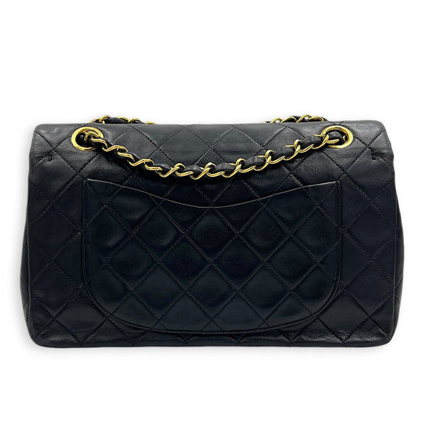 Classic Double Flap Shoulder Bag Small Vintage Brown in Lambskin, Gold hardware