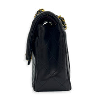 Classic Double Flap Shoulder Bag Small Vintage Brown in Lambskin, Gold hardware