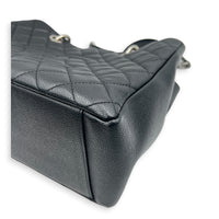 GST Tote Bag Black in Caviar Leather, Silver hardware