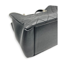 GST Tote Bag Black in Caviar Leather, Silver hardware