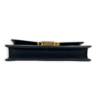30 Montaigne Top Handle Bag Black in Calfskin, Gold hardware