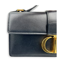 30 Montaigne Top Handle Bag Black in Calfskin, Gold hardware