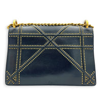 Diorama Shoulder Bag Black in Calfskin, Antique Brass hardware