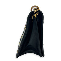 Diorama Shoulder Bag Black in Calfskin, Antique Brass hardware