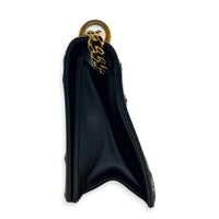 Diorama Shoulder Bag Black in Calfskin, Antique Brass hardware