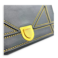 Diorama Shoulder Bag Black in Calfskin, Antique Brass hardware