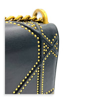 Diorama Shoulder Bag Black in Calfskin, Antique Brass hardware