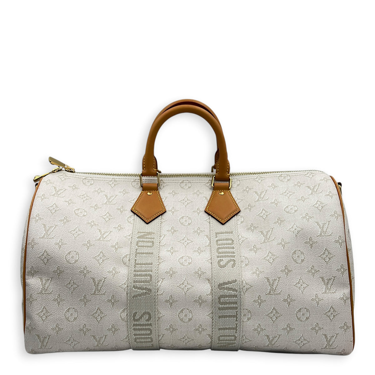 Keepall Duffle Bag 45 Heritage in Monogram Coated Canvas, Gold hardware