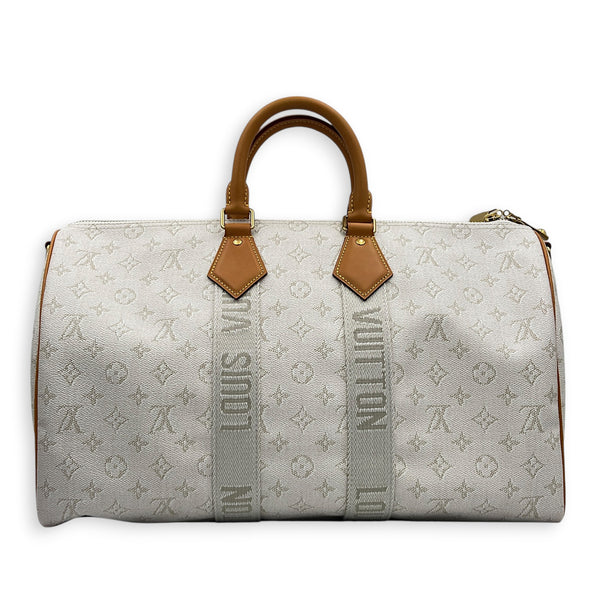 Keepall Duffle Bag 45 Heritage in Monogram Coated Canvas, Gold hardware