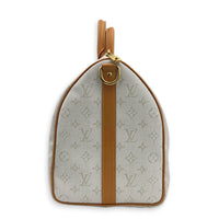 Keepall Duffle Bag 45 Heritage in Monogram Coated Canvas, Gold hardware