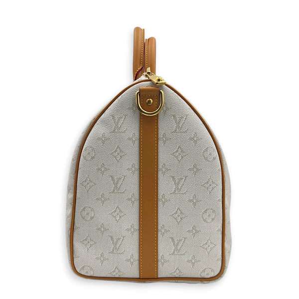 Keepall Duffle Bag 45 Heritage in Monogram Coated Canvas, Gold hardware