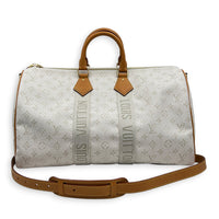 Keepall Duffle Bag 45 Heritage in Monogram Coated Canvas, Gold hardware