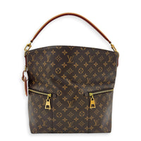 Melie Shoulder Bag Brown in Monogram Coated Canvas, Gold hardware