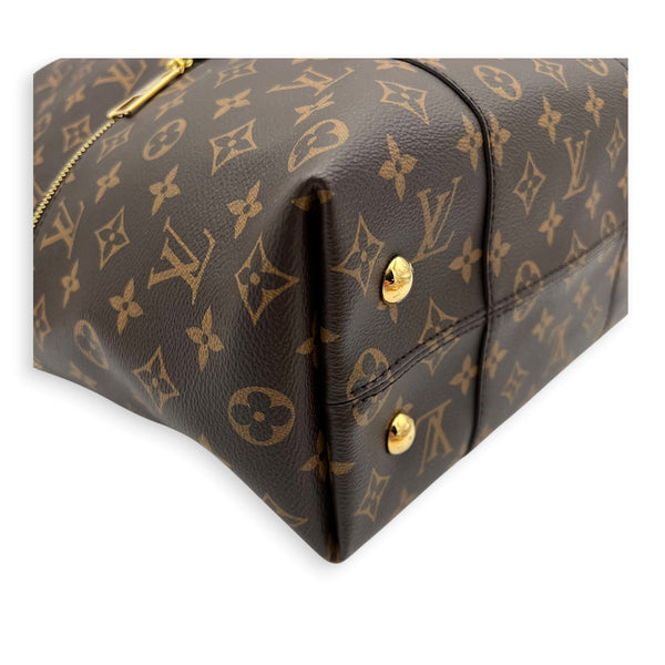Melie Shoulder Bag Brown in Monogram Coated Canvas, Gold hardware