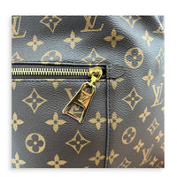 Melie Shoulder Bag Brown in Monogram Coated Canvas, Gold hardware