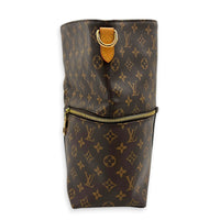 Melie Shoulder Bag Brown in Monogram Coated Canvas, Gold hardware