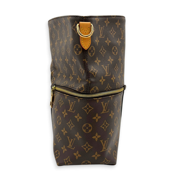 Melie Shoulder Bag Brown in Monogram Coated Canvas, Gold hardware