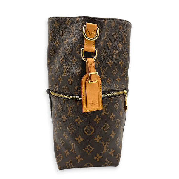 Melie Shoulder Bag Brown in Monogram Coated Canvas, Gold hardware