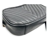 New Wave Crossbody Bag Black in Calfskin, Gold hardware