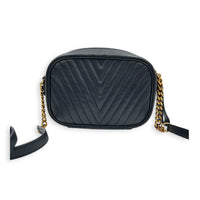New Wave Crossbody Bag Black in Calfskin, Gold hardware