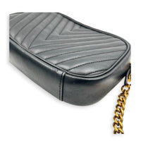 New Wave Crossbody Bag Black in Calfskin, Gold hardware