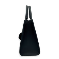 LockMe Tote Bag PM Black in Calfskin, Gunmetal hardware
