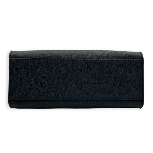 LockMe Tote Bag PM Black in Calfskin, Gunmetal hardware