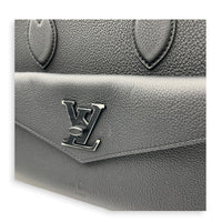 LockMe Tote Bag PM Black in Calfskin, Gunmetal hardware