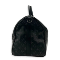 Keepall Duffle Bag 50 Monogram Eclipse Reverse in Monogram Coated Canvas, Silver hardware