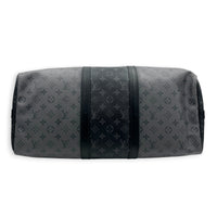 Keepall Duffle Bag 50 Monogram Eclipse Reverse in Monogram Coated Canvas, Silver hardware