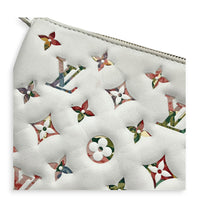 Coussin Crossbody Bag PM White in Lambskin, Gold hardware