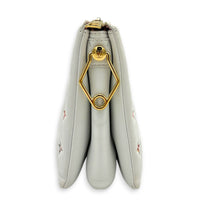 Coussin Crossbody Bag PM White in Lambskin, Gold hardware
