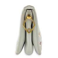 Coussin Crossbody Bag PM White in Lambskin, Gold hardware
