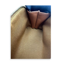 Triomphe Clutch On Chain Brown in Coated Canvas, Gold hardware