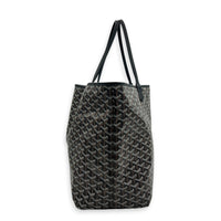 Saint Louis Tote Bag GM Black in Coated Canvas, Silver hardware