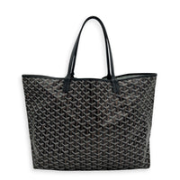 Saint Louis Tote Bag GM Black in Coated Canvas, Silver hardware