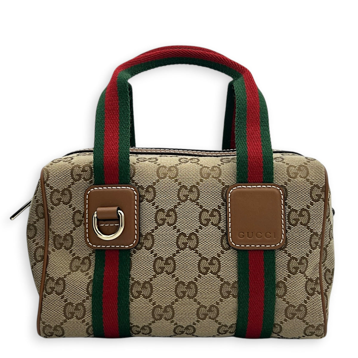 Boston Top Handle Bag Mini Beige, Gold hardware