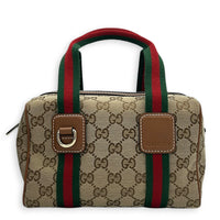 Boston Top Handle Bag Mini Beige, Gold hardware