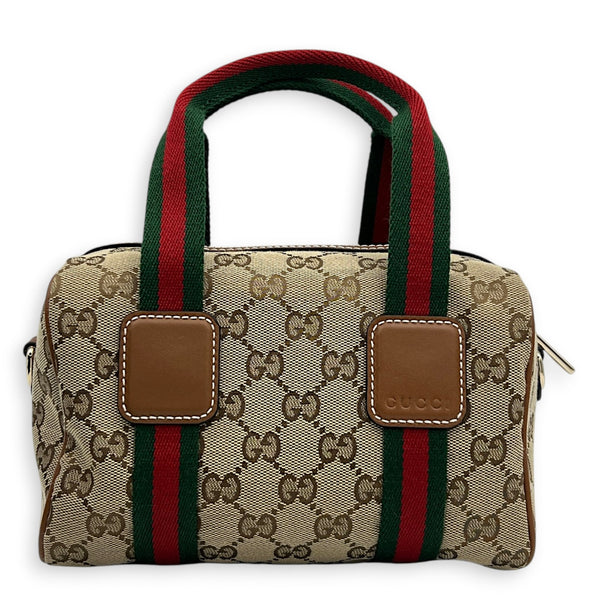 Boston Top Handle Bag Mini Beige, Gold hardware