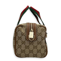 Boston Top Handle Bag Mini Beige, Gold hardware