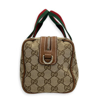 Boston Top Handle Bag Mini Beige, Gold hardware