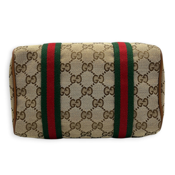 Boston Top Handle Bag Mini Beige, Gold hardware