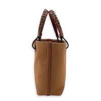 Anagram Tote Bag Brown in Canvas, Gold hardware