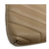 Loulou Shoulder Bag Toy Beige in Calfskin, Gold hardware