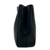 Shopping Black Tote Bag in Calfskin, Gold hardware